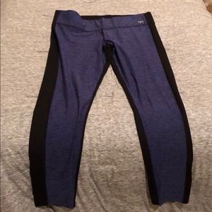Victoria secret pink yoga black and blue leggings